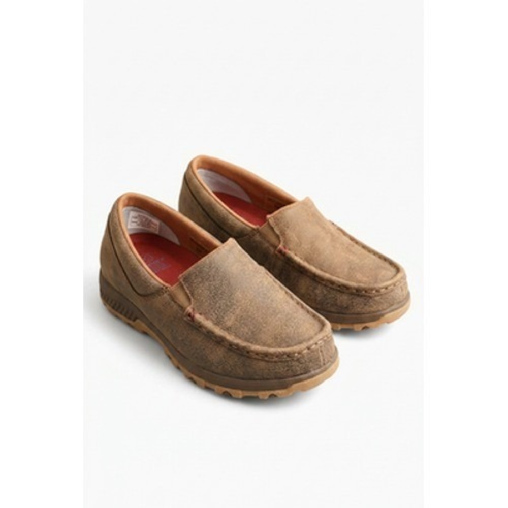 Twisted X WXC0004 Moc Shoes Women 8 Brown Leather Slip On Loafers Comfort